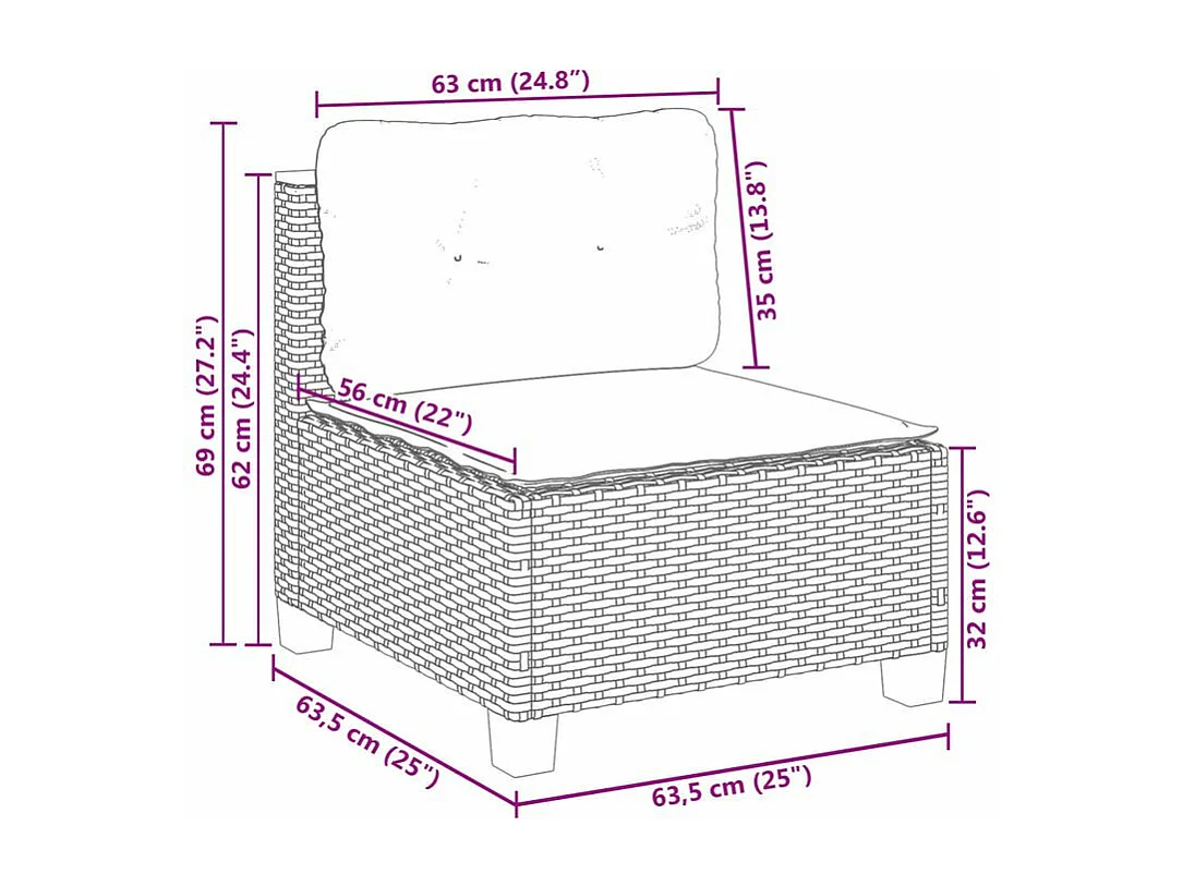 Salon de jardin avec coussins 10 pcs beige résine tressée