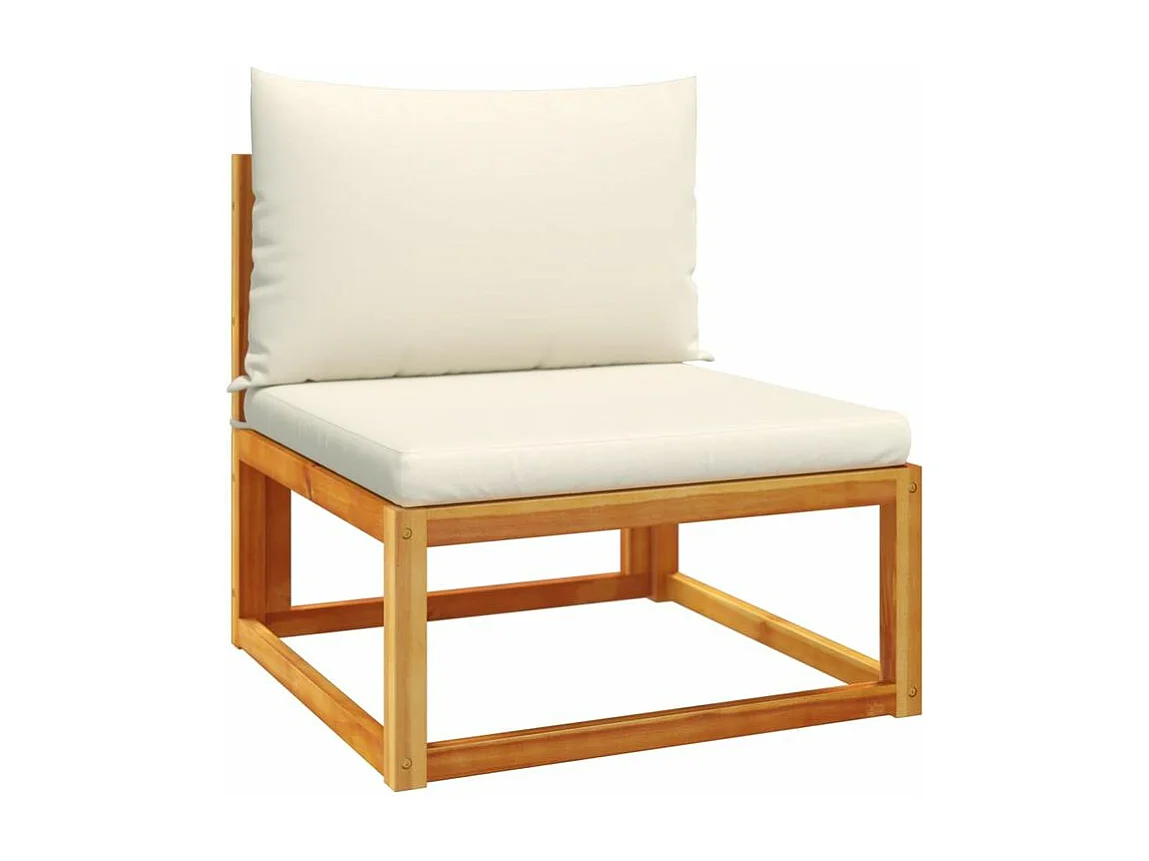 Salon de jardin avec coussins 8 pcs bois massif d'acacia