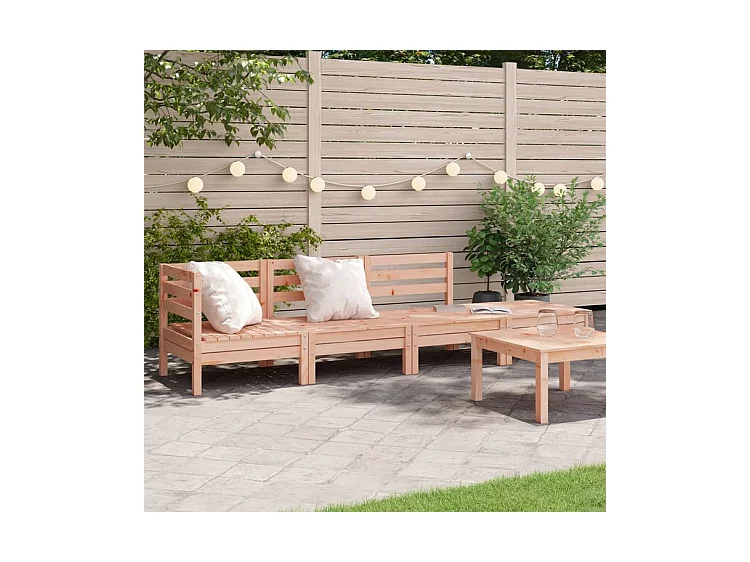 Canapé de jardin 4 places bois massif de douglas