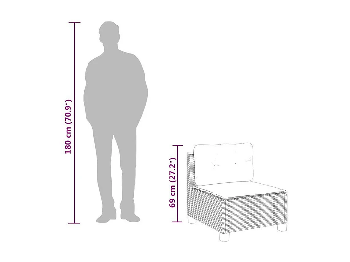 Salon de jardin avec coussins 5 pcs beige résine tressée