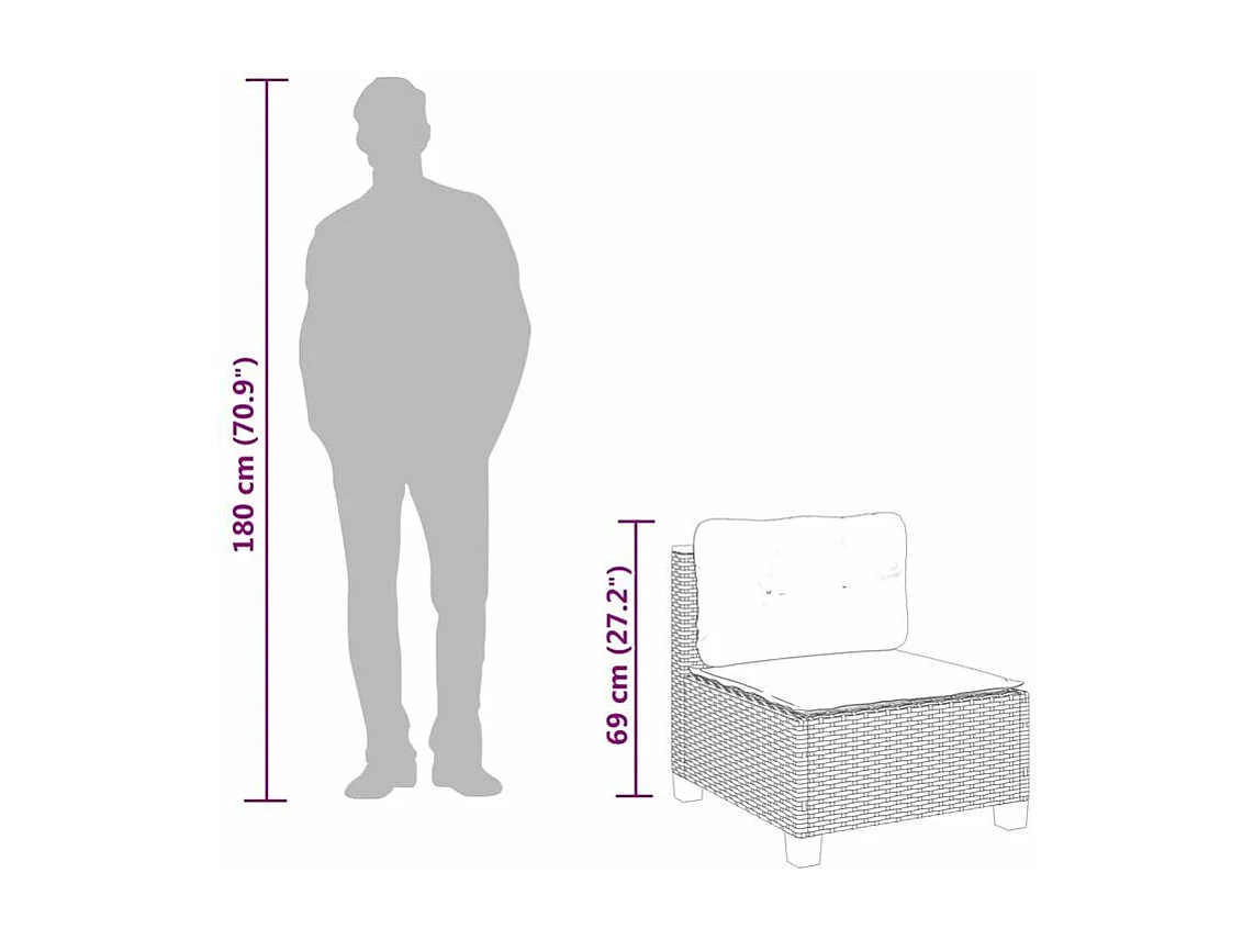 Salon de jardin avec coussins 5 pcs beige résine tressée