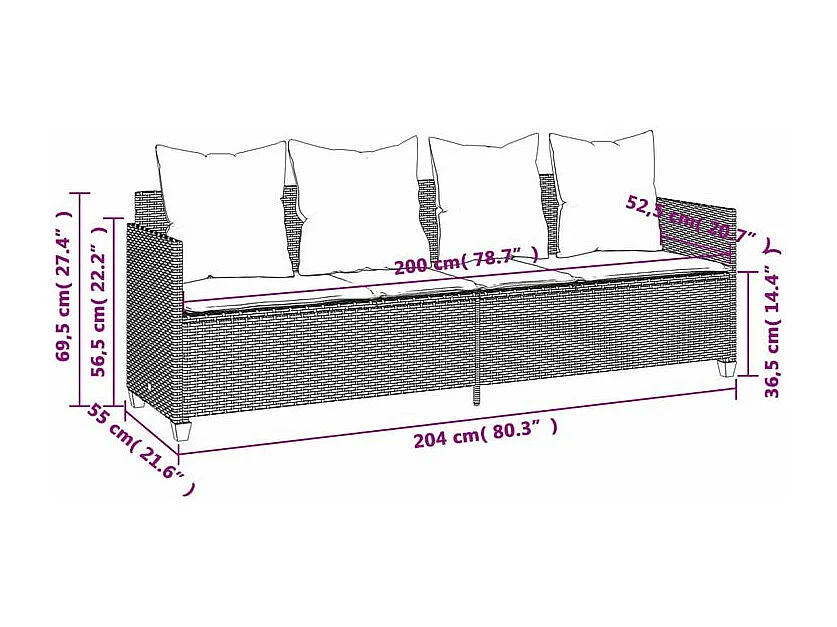 Salon de jardin avec coussins 5 pcs beige résine tressée