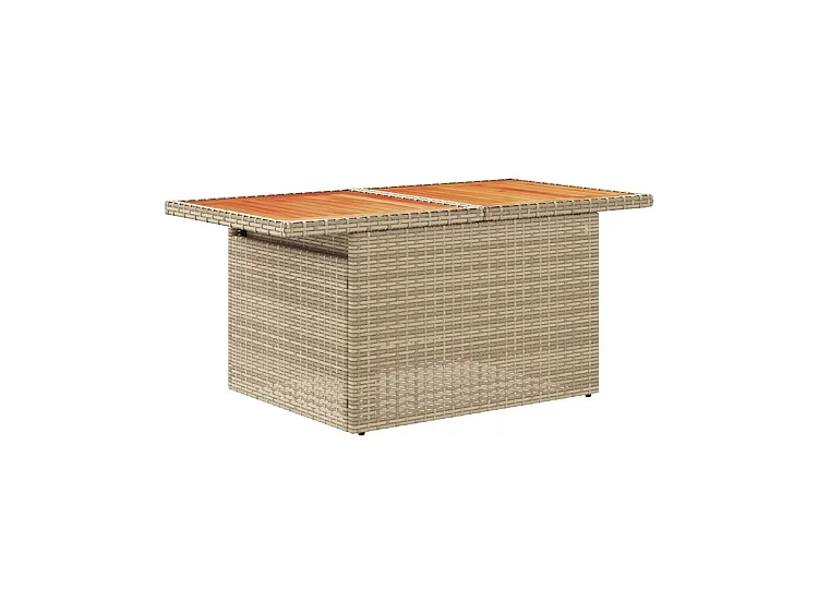 Salon de jardin avec coussins 6 pcs beige résine tressée