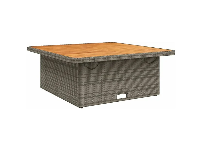 Ensemble à manger de jardin 5 pcs coussins gris résine tressée