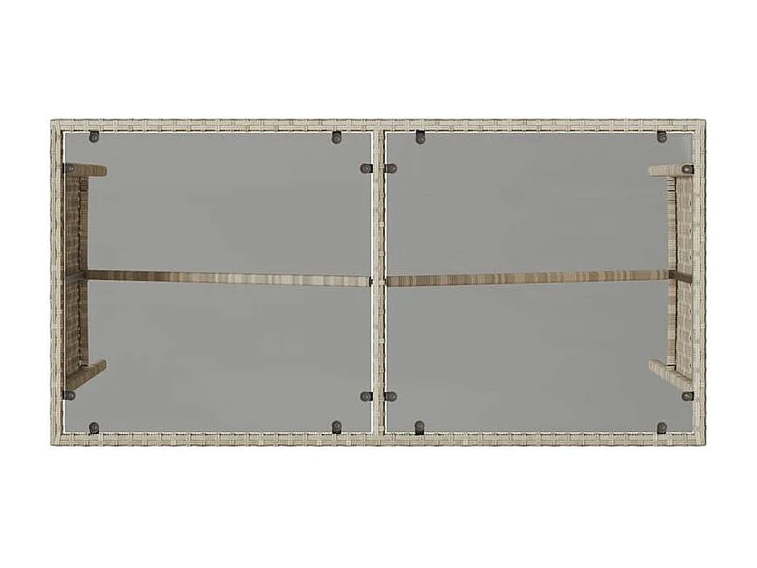 Ensemble à manger de jardin 3pcs coussins gris clair poly rotin