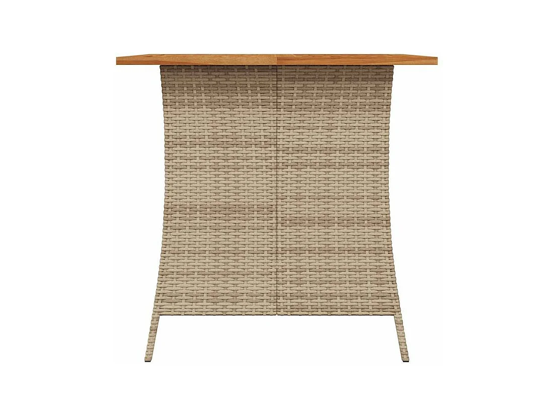 Ensemble à manger de jardin avec coussins 5pcs Beige poly rotin