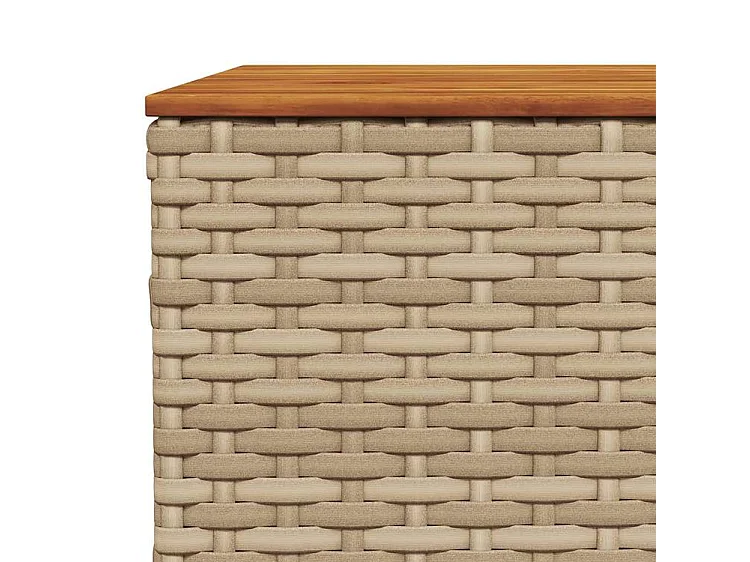 Salon de jardin avec coussins 10 pcs beige résine tressée