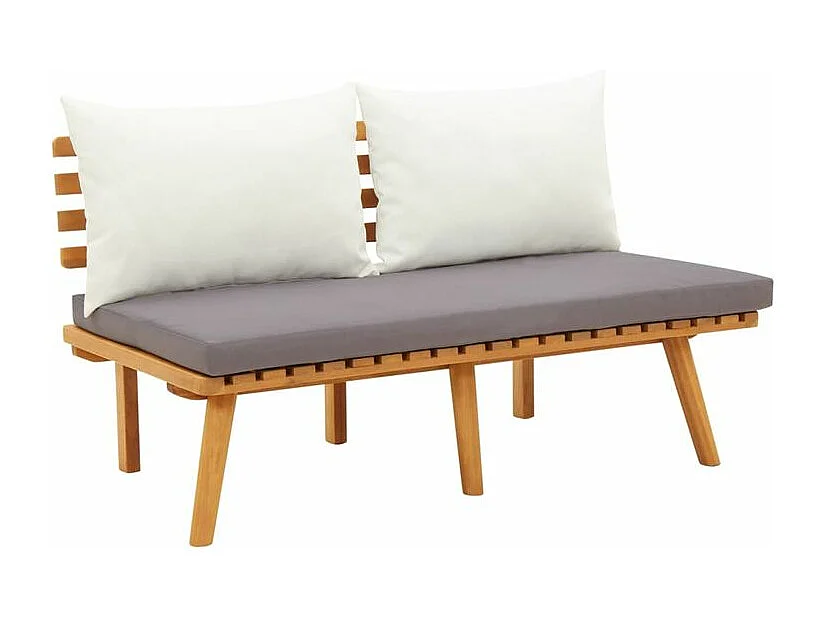 Salon de jardin 8 pcs avec coussins Bois d'acacia solide