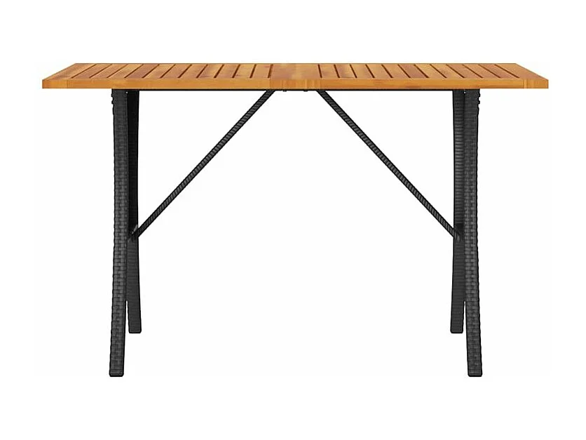 Canapé de jardin 3 places coussins et table noir résine tressée