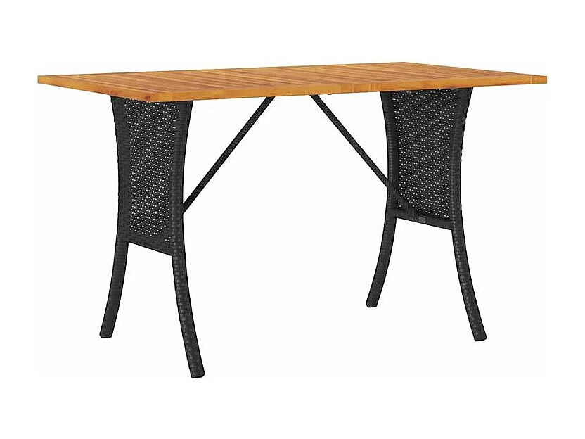 Canapé de jardin 3 places coussins et table noir résine tressée