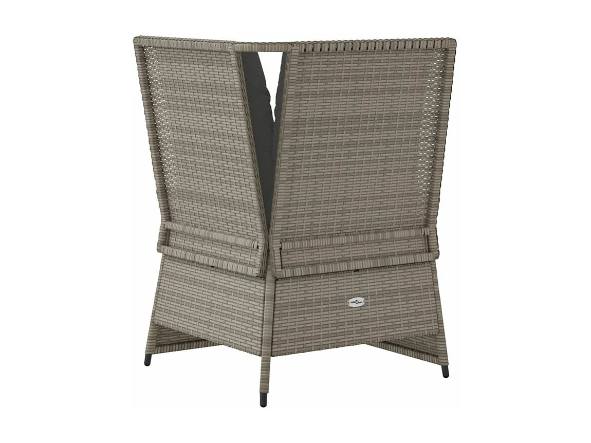 Canapé d'angle de jardin avec coussins gris résine tressée