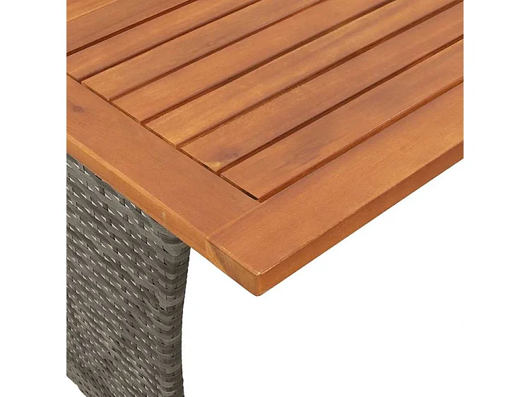 Salon de jardin 5 pcs avec coussins gris résine tressée