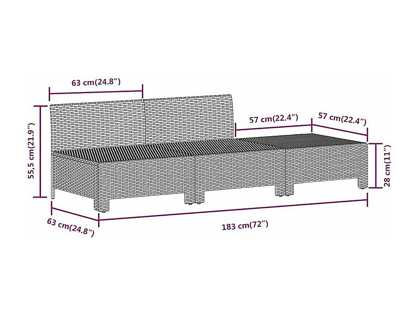 Salon de jardin 6 pcs avec coussins Gris Résine tressée