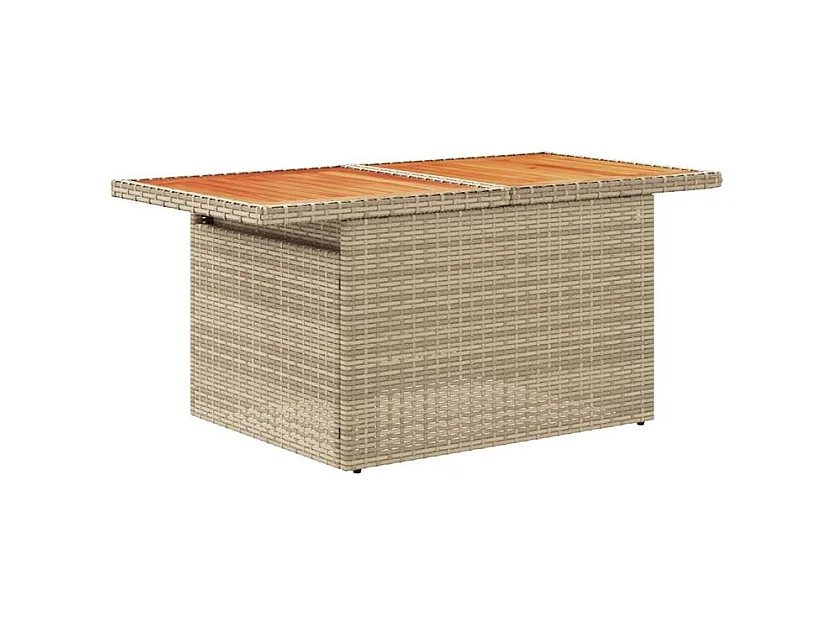 Salon de jardin avec coussins 5 pcs beige résine tressée