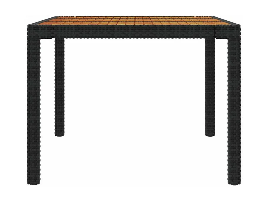 Mobilier à dîner de jardin 9pcs et coussins résine tressée noir