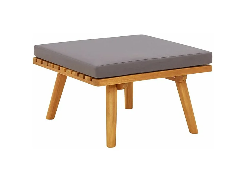 Salon de jardin 4 pcs avec coussins Bois d'acacia solide