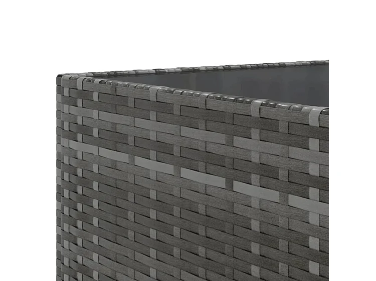 Salon de jardin 7 pcs avec coussins Gris Résine tressée