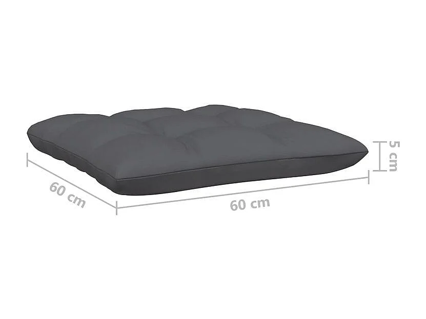 Salon de jardin 8 pcs avec coussins anthracite Bois de pin