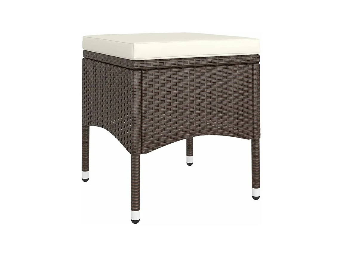 Ensemble de bistro de jardin 5 pcs poly rotin et verre trempé