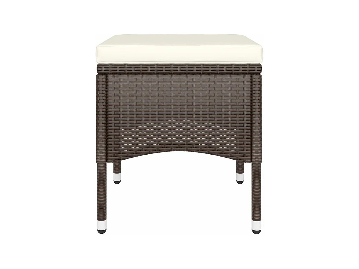Ensemble de bistro de jardin 5 pcs poly rotin et verre trempé
