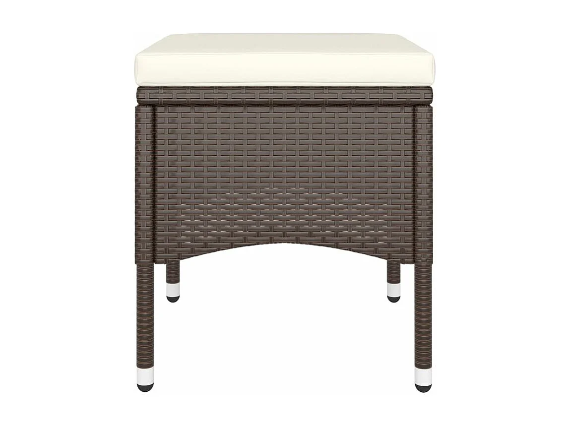 Ensemble de bistro de jardin 5 pcs poly rotin et verre trempé