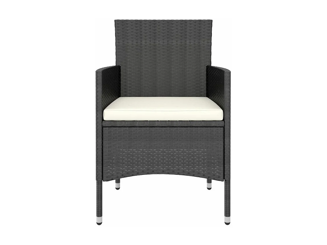 Ensemble à Manger de jardin 9pcs résine tressée et verre trempé