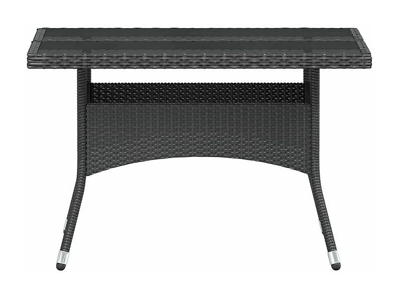 Ensemble à Manger de jardin 9pcs résine tressée et verre trempé