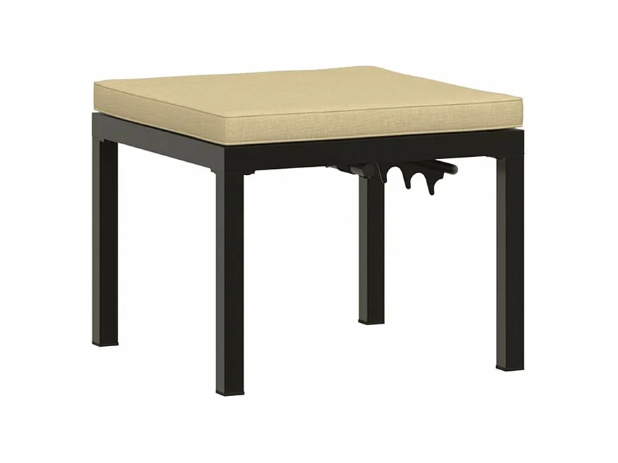Ensemble de banc de jardin avec coussins 3 pcs noir