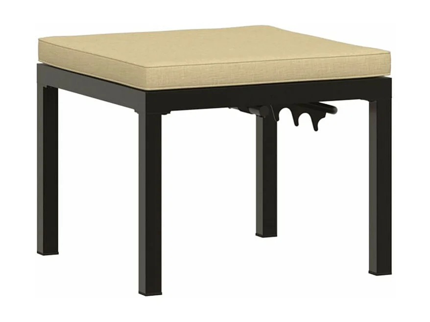 Ensemble de banc de jardin avec coussins 3 pcs noir