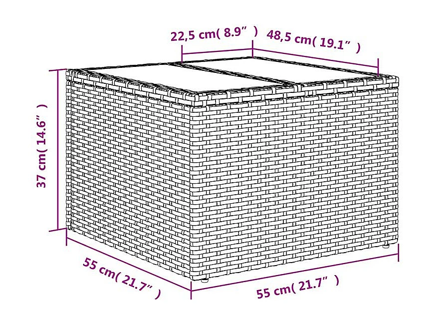 Salon de jardin et coussins 11 pcs marron résine tressée