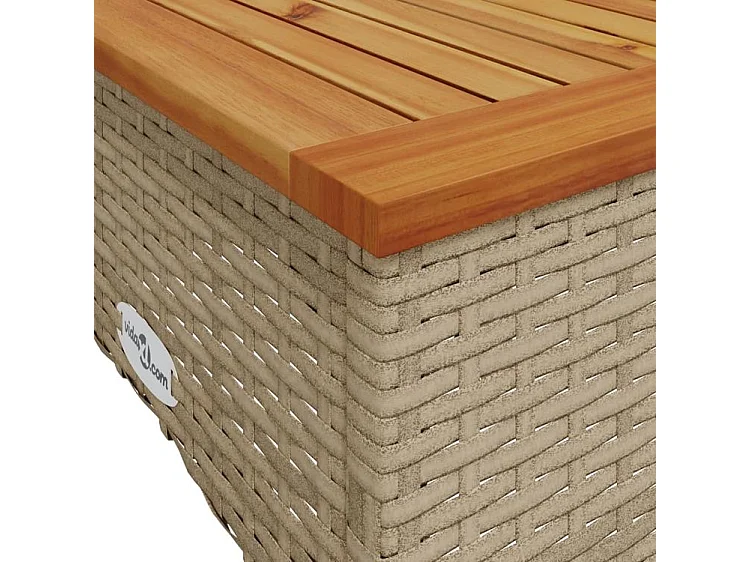 Salon de jardin avec coussins 3 pcs beige résine tressée