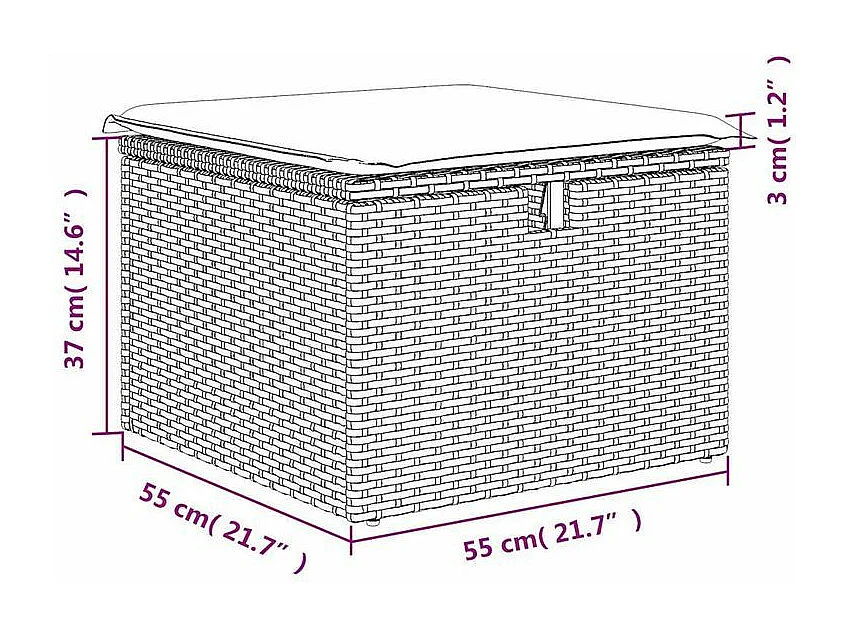 Salon de jardin avec coussins 2 pcs noir résine tressée acacia