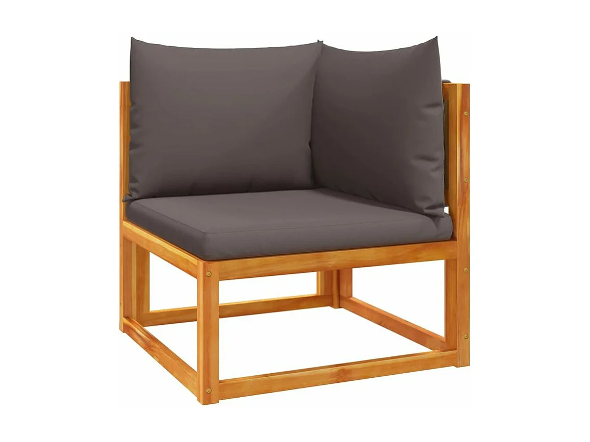 Salon de jardin avec coussins 8 pcs bois massif d'acacia