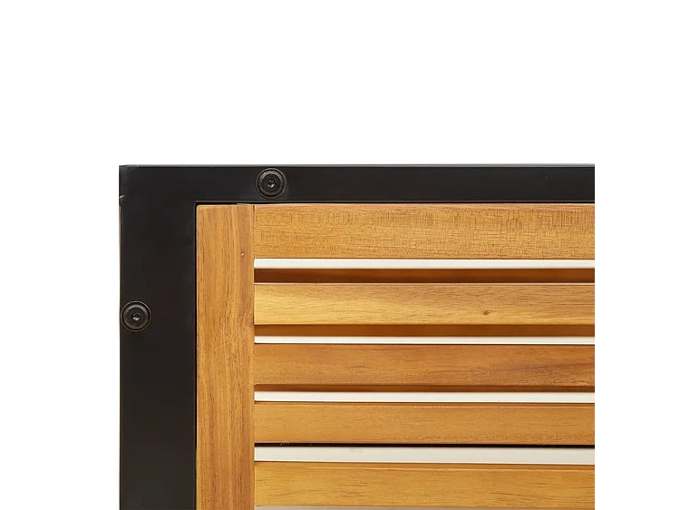 Salon de jardin avec coussins 5 pcs Bois d'acacia solide