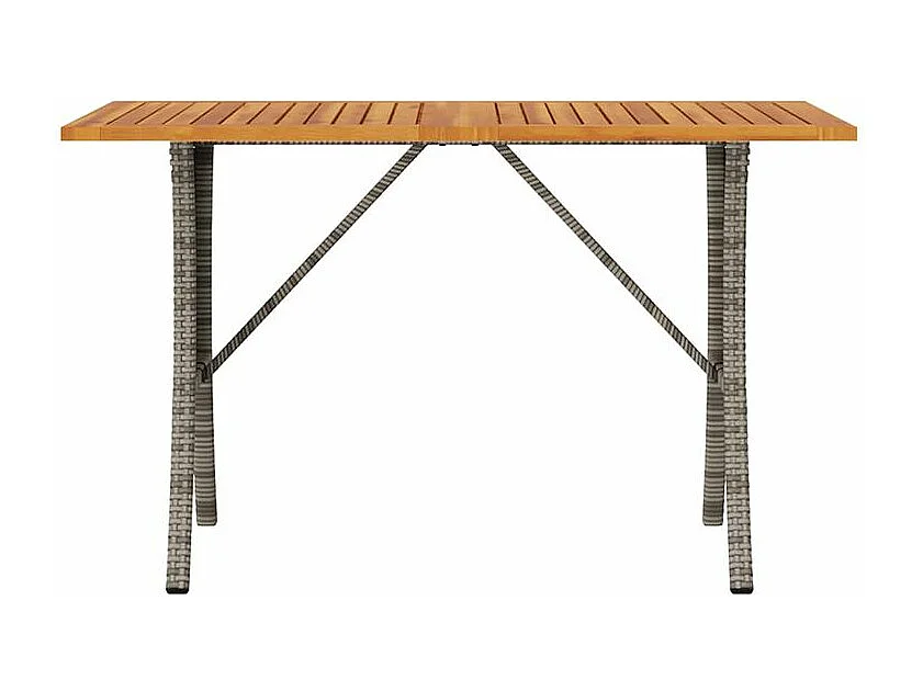 Canapé de jardin 3 places coussins et table gris résine tressée