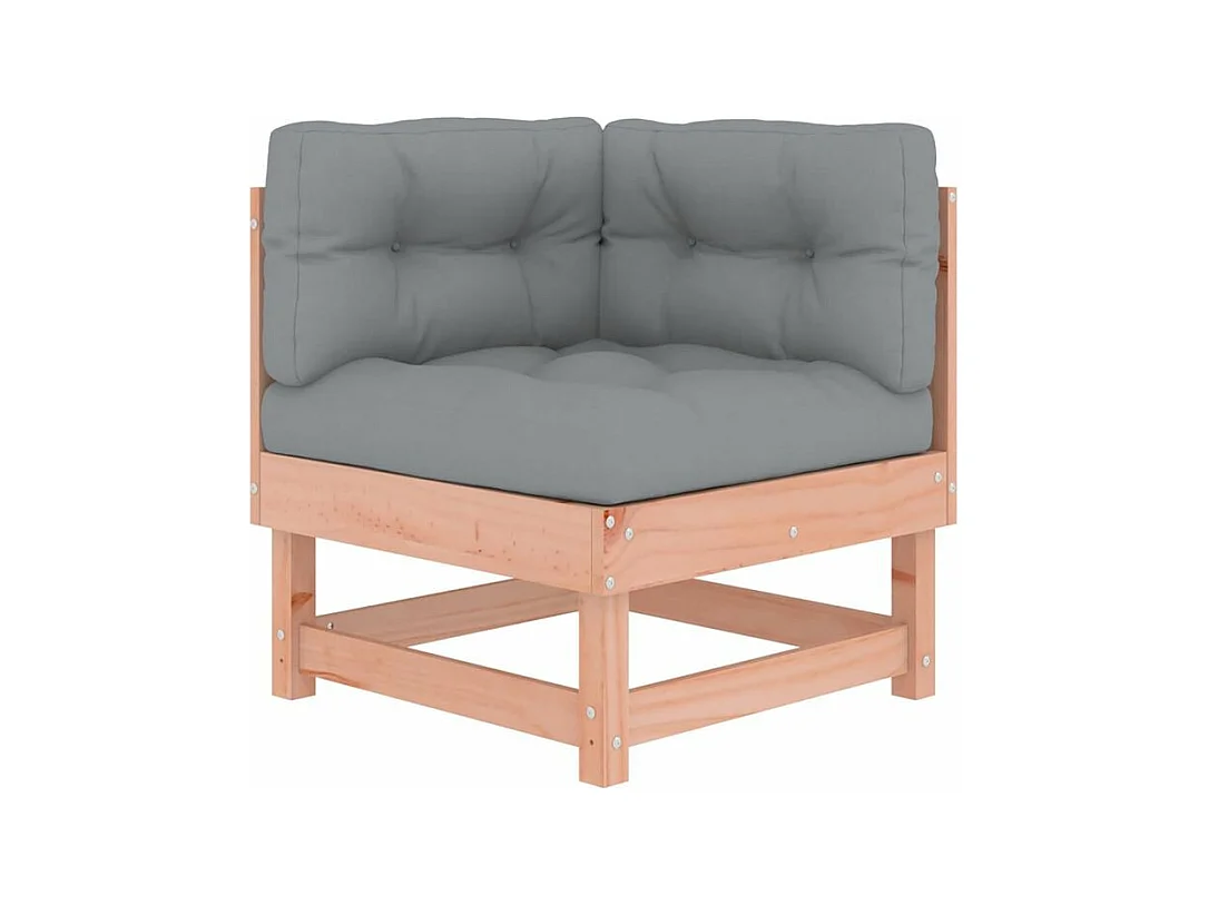 Salon de jardin 7 pcs avec coussins bois massif douglas