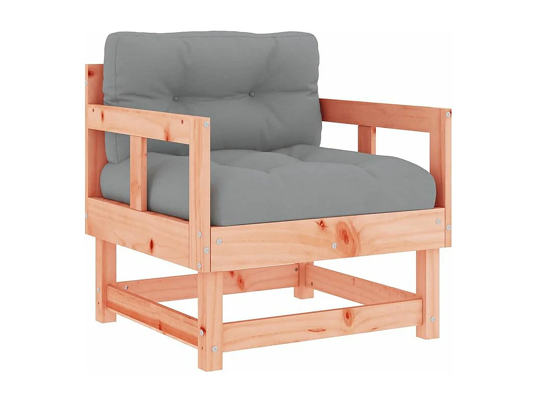 Salon de jardin 7 pcs avec coussins bois massif douglas