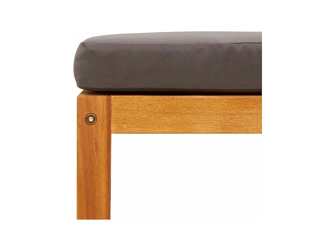 Salon de jardin avec coussins 8 pcs bois massif d'acacia