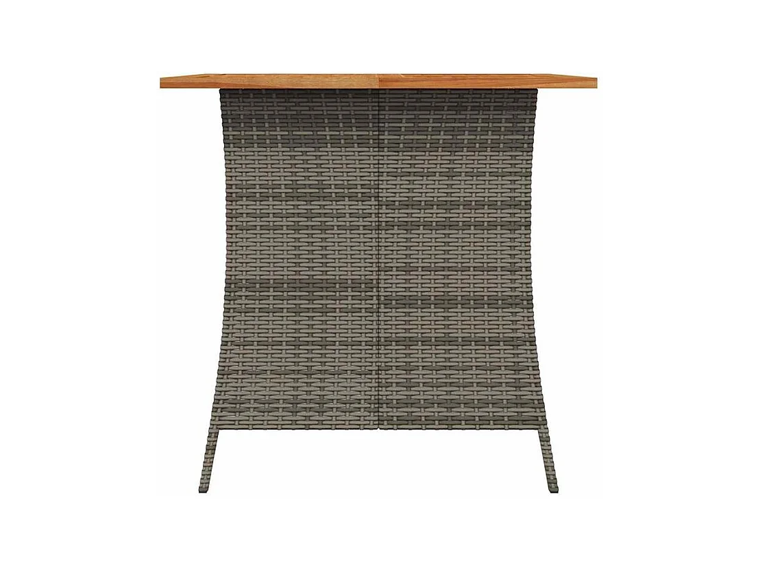 Ensemble à manger de jardin 5 pcs coussins gris résine tressée