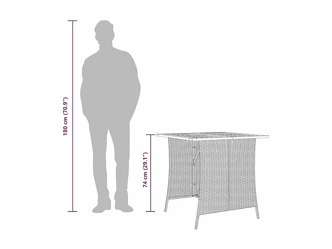 Ensemble à manger de jardin 5 pcs coussins gris résine tressée