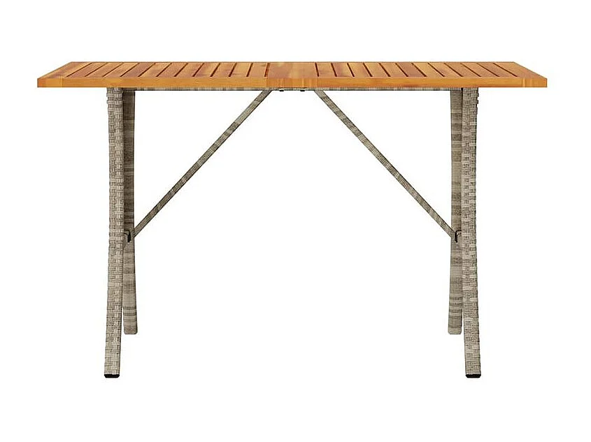 Canapé de jardin 3places coussins et table gris clair polyrotin