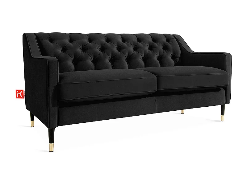 Sofa NOMUS - 2-Sitzer - Schwarz