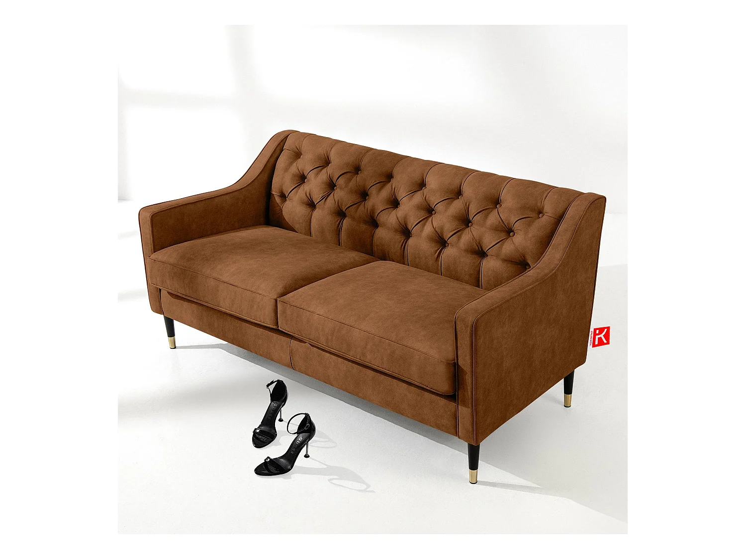 Sofa NOMUS - 2-Sitzer - Dunkelorange