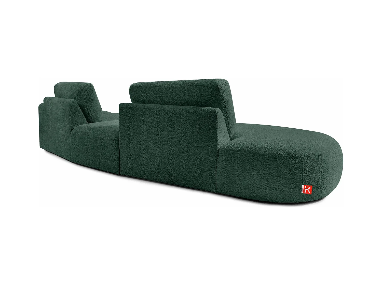 Ecksofa links - modern - ZUCCO - 4-Sitzer - Boucle - Grün