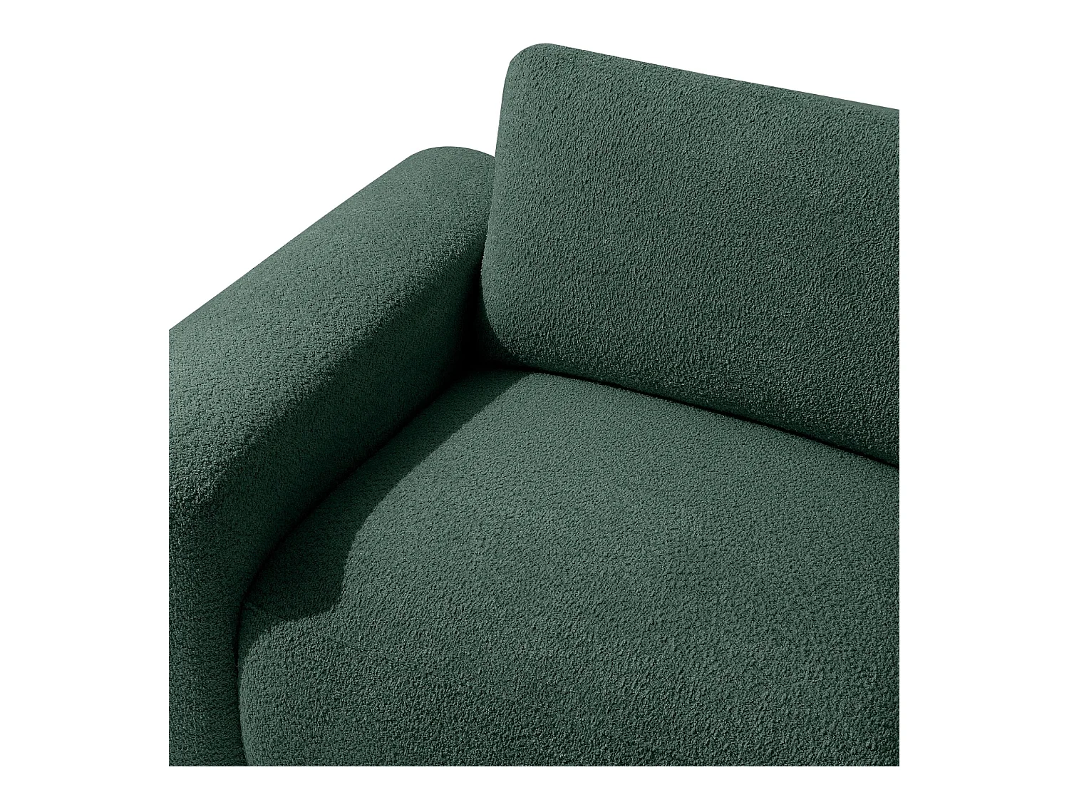 Ecksofa links - modern - ZUCCO - 4-Sitzer - Boucle - Grün