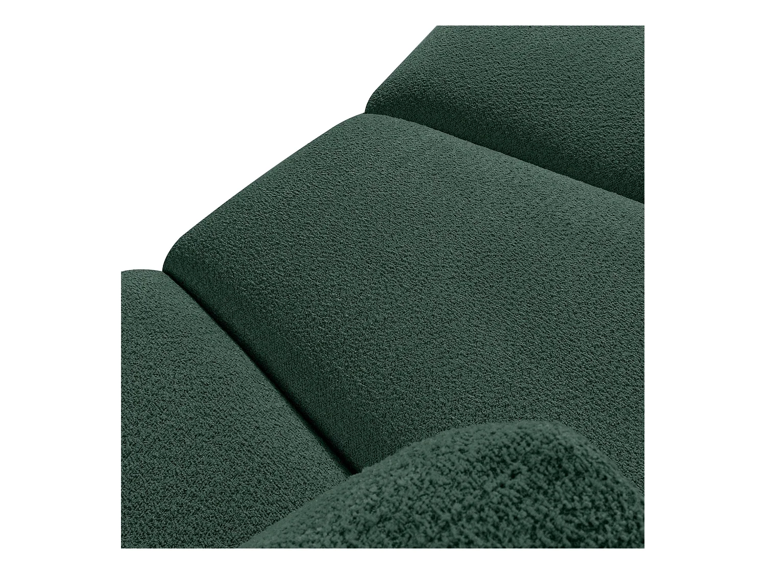Ecksofa links - modern - ZUCCO - 4-Sitzer - Boucle - Grün
