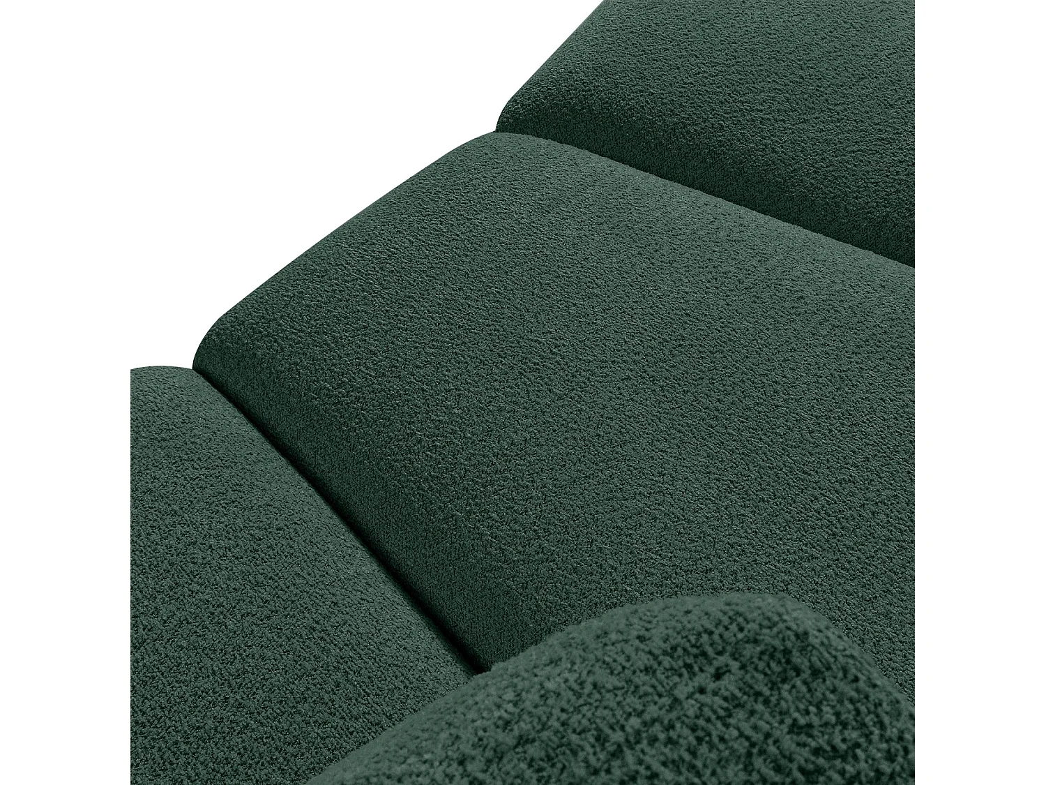 Ecksofa links - modern - ZUCCO - 4-Sitzer - Boucle - Grün