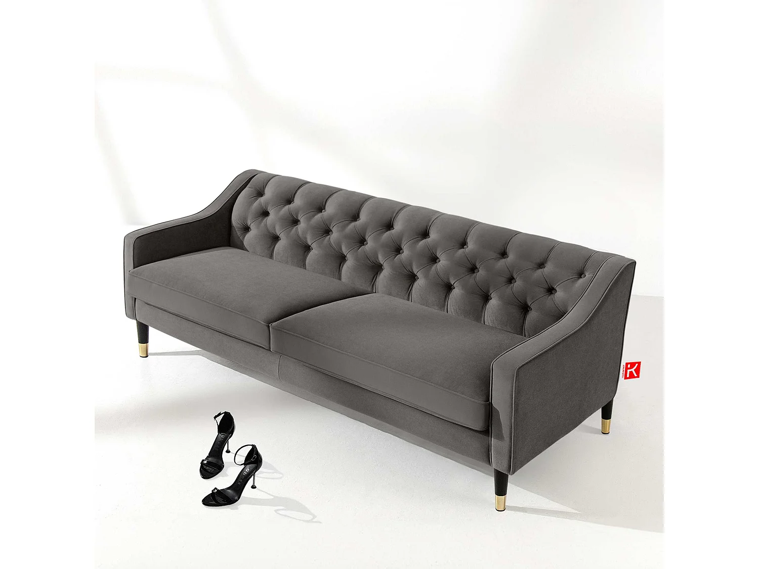 Sofa NOMUS - 3-Sitzer - Grau