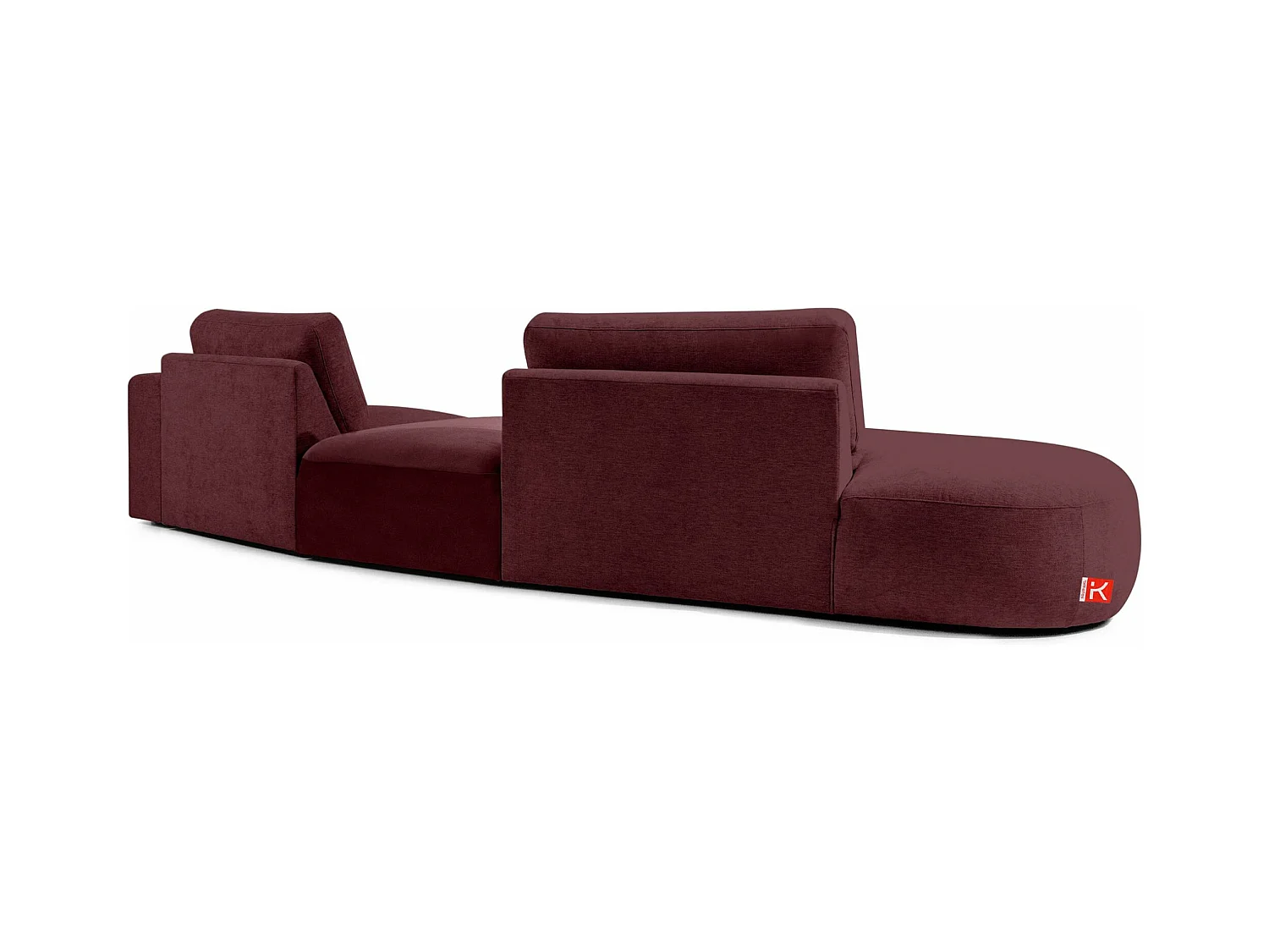 Ecksofa links - modern - ZUCCO - 4-Sitzer - Chenille Stoff - Violett