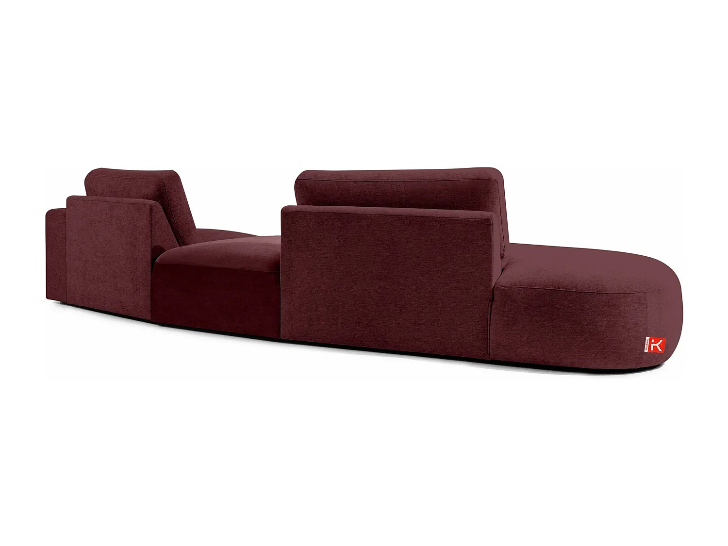 Ecksofa links - modern - ZUCCO - 4-Sitzer - Chenille Stoff - Violett